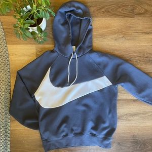 Nike Fleece Hoodie Men's M Blue White